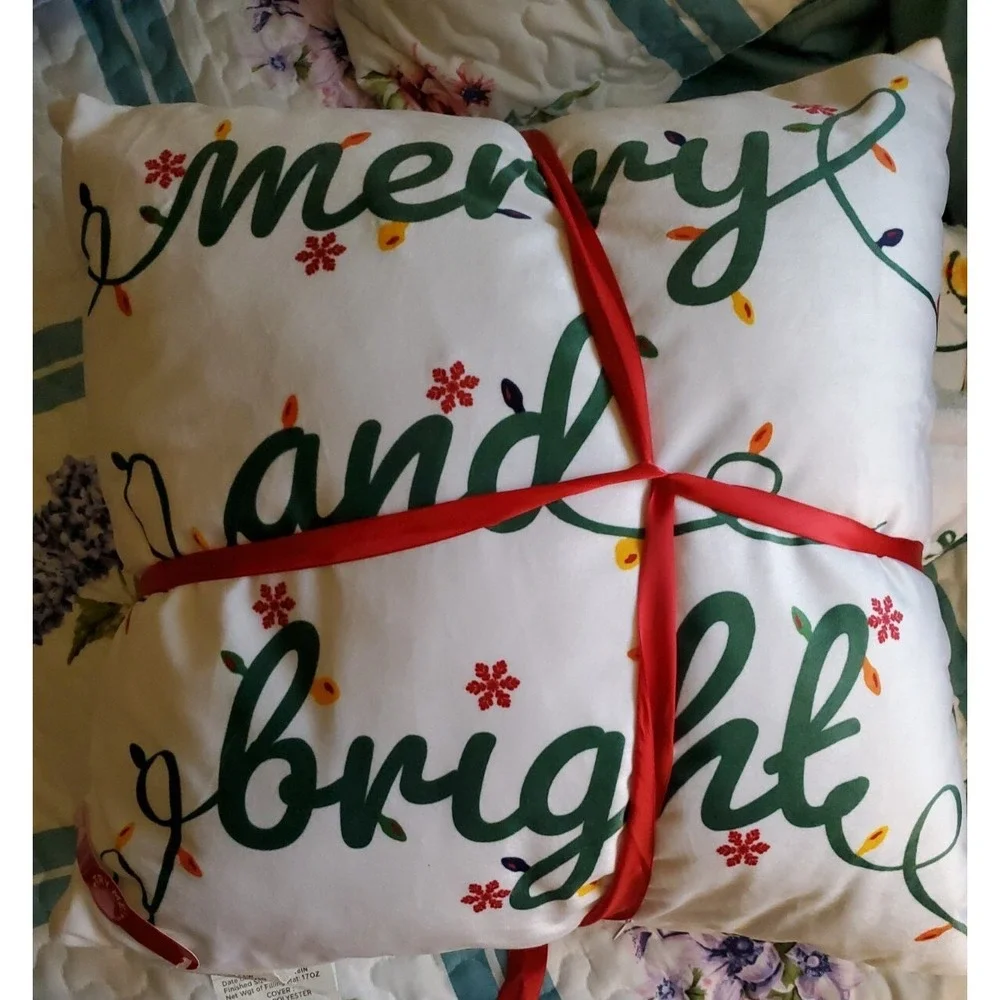 2Pc Mountain Home Collection Led Light Holiday‎ Printed Throw 50x60 & Pillow